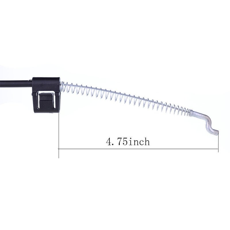 TKMOS 2 Pieces Recliner Release Cable Replacement D-Ring Pull Handle, Exposed Length 4.75" with S Tip - Image 4